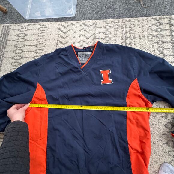 Campus Specialties University of Illinois Fighting Illini Windbreaker Pullover M - Picture 8 of 10